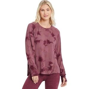 JoyLab Soft Lightweight Sweatshirt in Red Tie-Dye Women's Size M & L